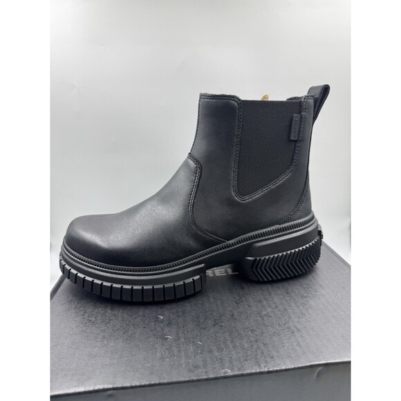 Sorel Women’s Boots ONA AVE Chelsea Chunky Boot Waterproof Sz 9 Black/Black New - Picture 10 of 16